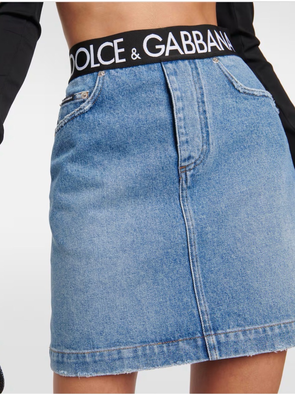 Dolce&Gabbana Logo denim miniskirt 42